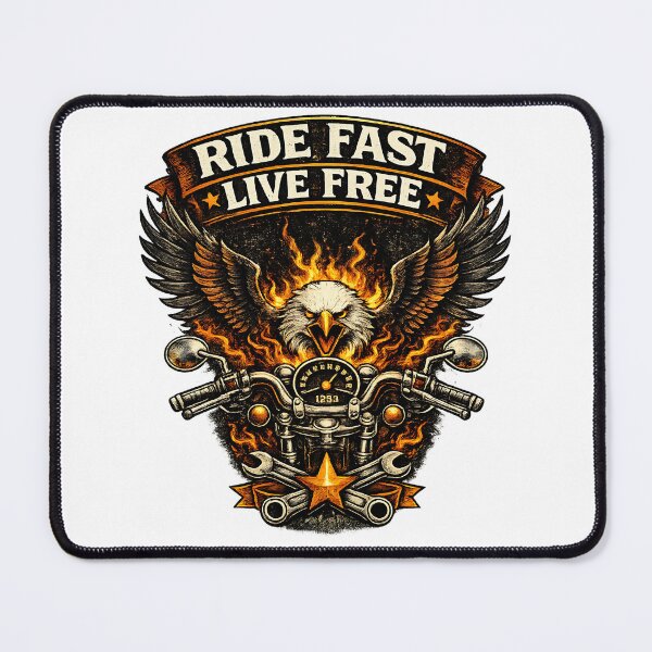 Item preview, Ride Fast Live Free Biker Eagle Motorcycle Design – Vintage Biker T-Shirt, Clothes, Gifts designed and sold by MartinioArtStudio.