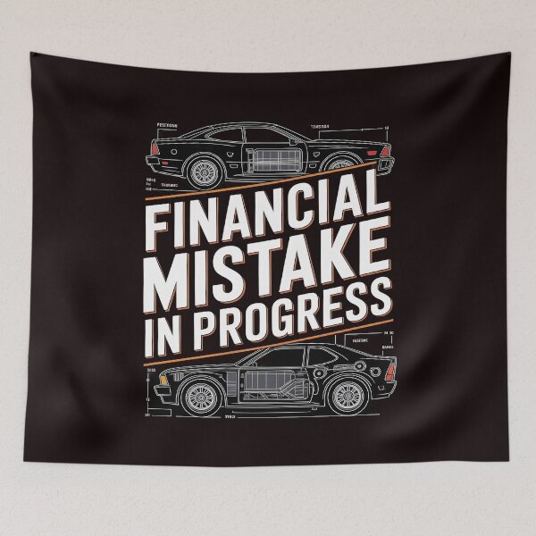 Item preview, Financial Mistake In Progress – Funny Car Humor For Car Tuning Fans designed and sold by Redgiant87x.
