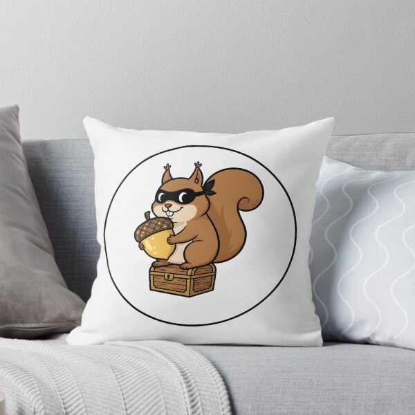 Item preview, Sneaky Squirrel Bandit Stealing Acorn Cute Cartoon Art. designed and sold by The-T-In-Retro.