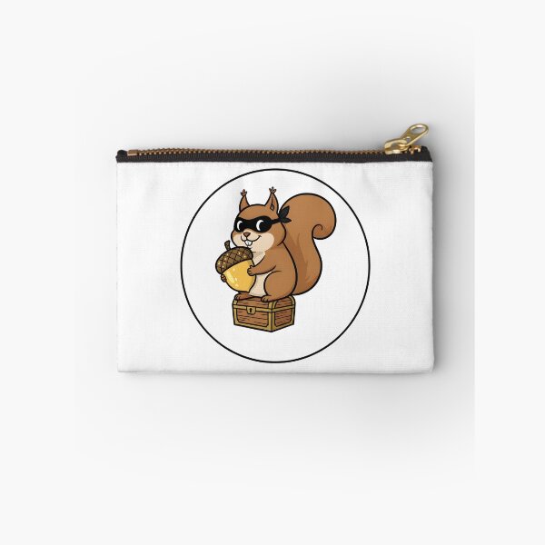 Item preview, Sneaky Squirrel Bandit Stealing Acorn Cute Cartoon Art. designed and sold by The-T-In-Retro.