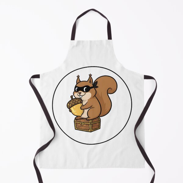 Item preview, Sneaky Squirrel Bandit Stealing Acorn Cute Cartoon Art. designed and sold by The-T-In-Retro.