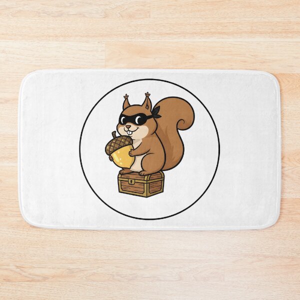 Item preview, Sneaky Squirrel Bandit Stealing Acorn Cute Cartoon Art. designed and sold by The-T-In-Retro.