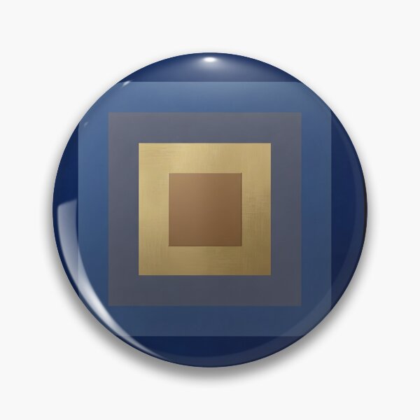 Item preview, Minimalist Concentric Squares | Royal Blue and Gold Geometry | Modern Abstract Color Theory designed and sold by SergioMiklos.