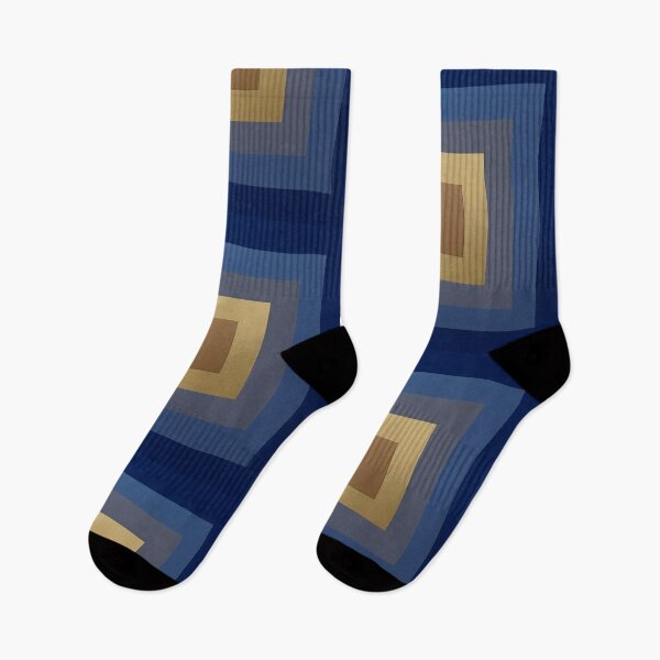 Item preview, Minimalist Concentric Squares | Royal Blue and Gold Geometry | Modern Abstract Color Theory designed and sold by SergioMiklos.