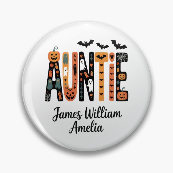 Item preview, Halloween Auntie with Kids Names Personalized Spooky Aunt designed and sold by papertaless.