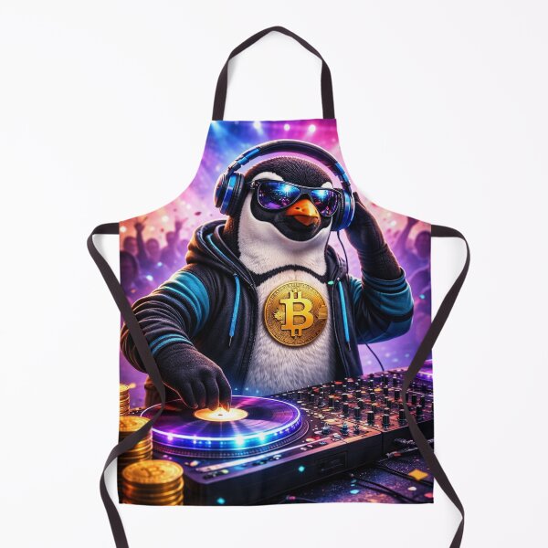 Item preview, Bitcoin DJ Penguin – Crypto Party Design – SatoshiLife Collection designed and sold by SatoshiLife.