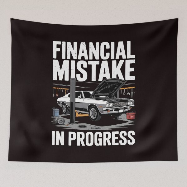 Item preview, Financial Mistake In Progress – Funny Car Lover Tuning Quote designed and sold by Redgiant87x.