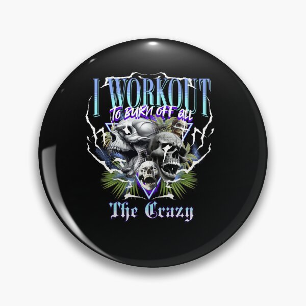 Item preview, Funny Gym Bootleg I Workout to Burn Off The Crazy Skulls designed and sold by PaulTSchafer.