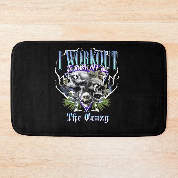 Item preview, Funny Gym Bootleg I Workout to Burn Off The Crazy Skulls designed and sold by PaulTSchafer.
