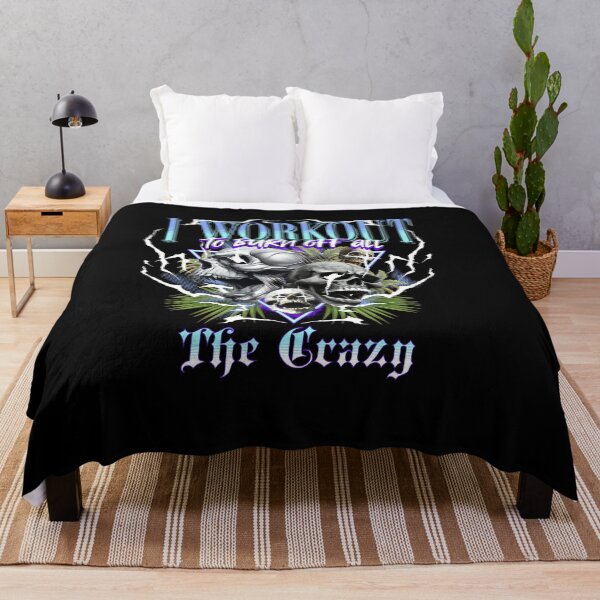Item preview, Funny Gym Bootleg I Workout to Burn Off The Crazy Skulls designed and sold by PaulTSchafer.