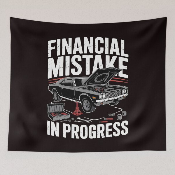 Item preview, Financial Mistake In Progress – Mechanic Car Humor Tuning Design designed and sold by Redgiant87x.