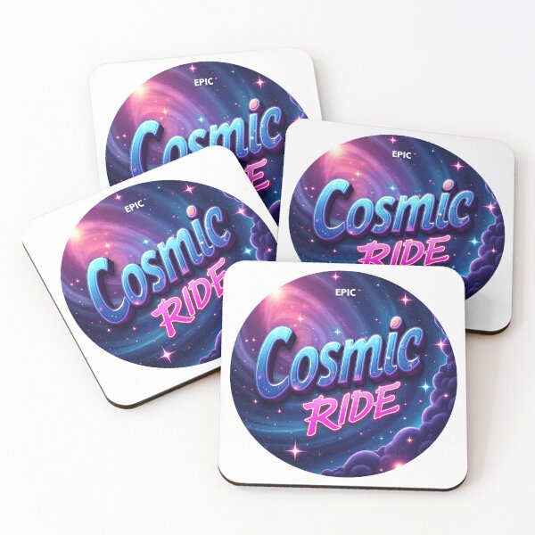 Item preview, Cosmic Ride — Neon Galaxy Sticker for Speed Fans designed and sold by Creative-RE.