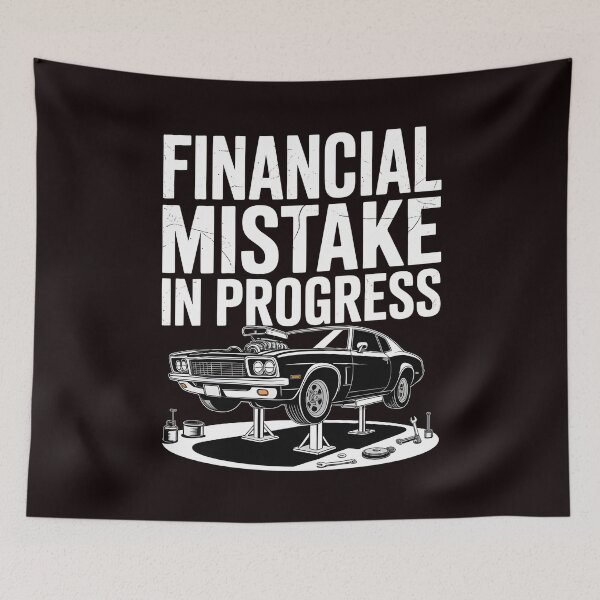 Item preview, Financial Mistake In Progress – Car Humor For Mechanics And Car Lovers designed and sold by Redgiant87x.