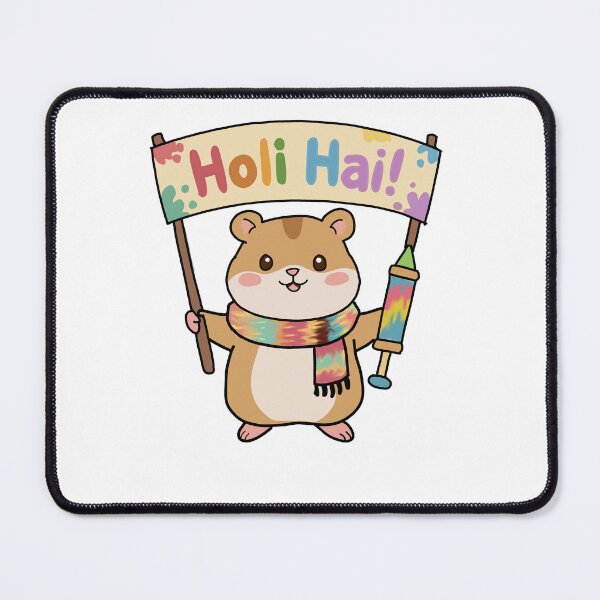 Item preview, Cute Hamster Holi Celebration-Kawaii Festival of Colors Sticker designed and sold by pn_terest.