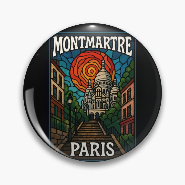 Item preview, Montmartre Paris Stained Glass Travel designed and sold by TomFrontierArt.
