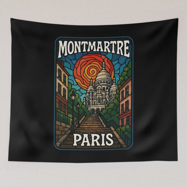 Item preview, Montmartre Paris Stained Glass Travel designed and sold by TomFrontierArt.