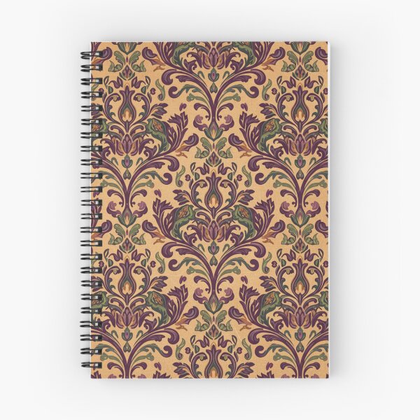 Item preview, Vintage Bohemian Damask Pattern Print, Moody Floral Ornamental Wallpaper Design, Antique Victorian Style Seamless Repeat designed and sold by SezzyDesigns.