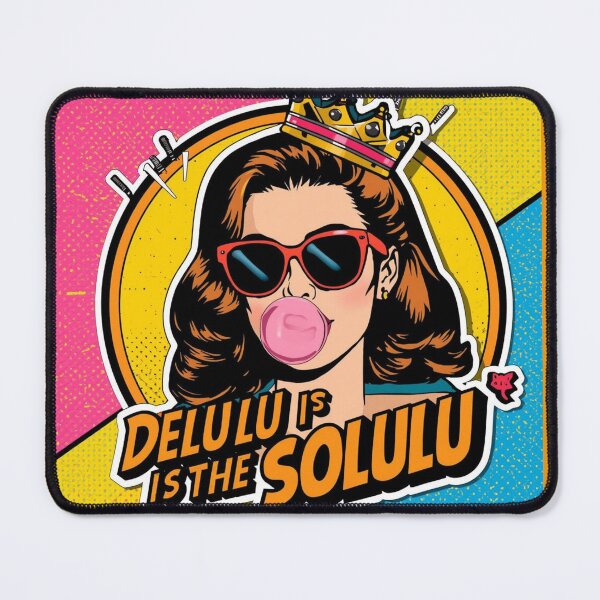 Item preview, Delulu Is The Solulu Sticker | Funny Meme Aesthetic | In My Delulu Era 2026 | Kpop Delusional Girl Vibes v1 designed and sold by CosmicNook1.