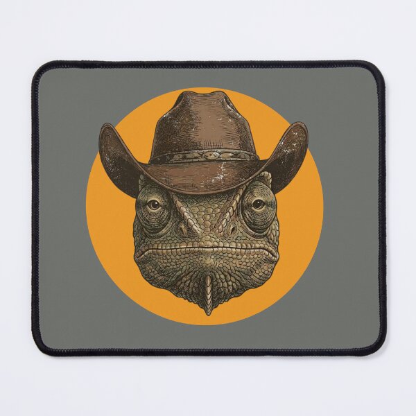 Item preview, Cowboy Chameleon Icon – Minimalist Western Portrait designed and sold by Fuel-Shirts.