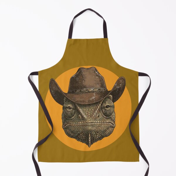 Aperçu de l'œuvre Icône Caméléon Cowboy - Portrait Minimaliste Western créée et vendue par Fuel-Shirts.