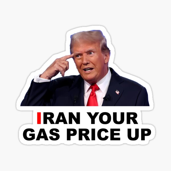 I RAN YOUR GAS PRICE UP gas pump meme sticker Sticker