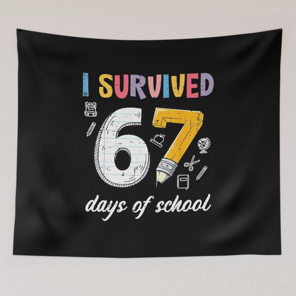 Item preview, I Survived 67 Days of School Funny Classroom Doodle designed and sold by gladysenglish.