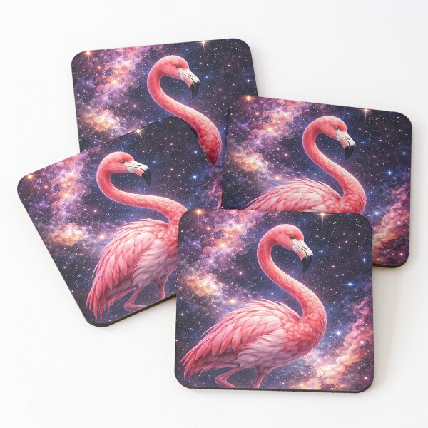 Item preview, Galactic Pink Flamingo in Stellar Nebula Dreamscape designed and sold by ImaginingNebulae.