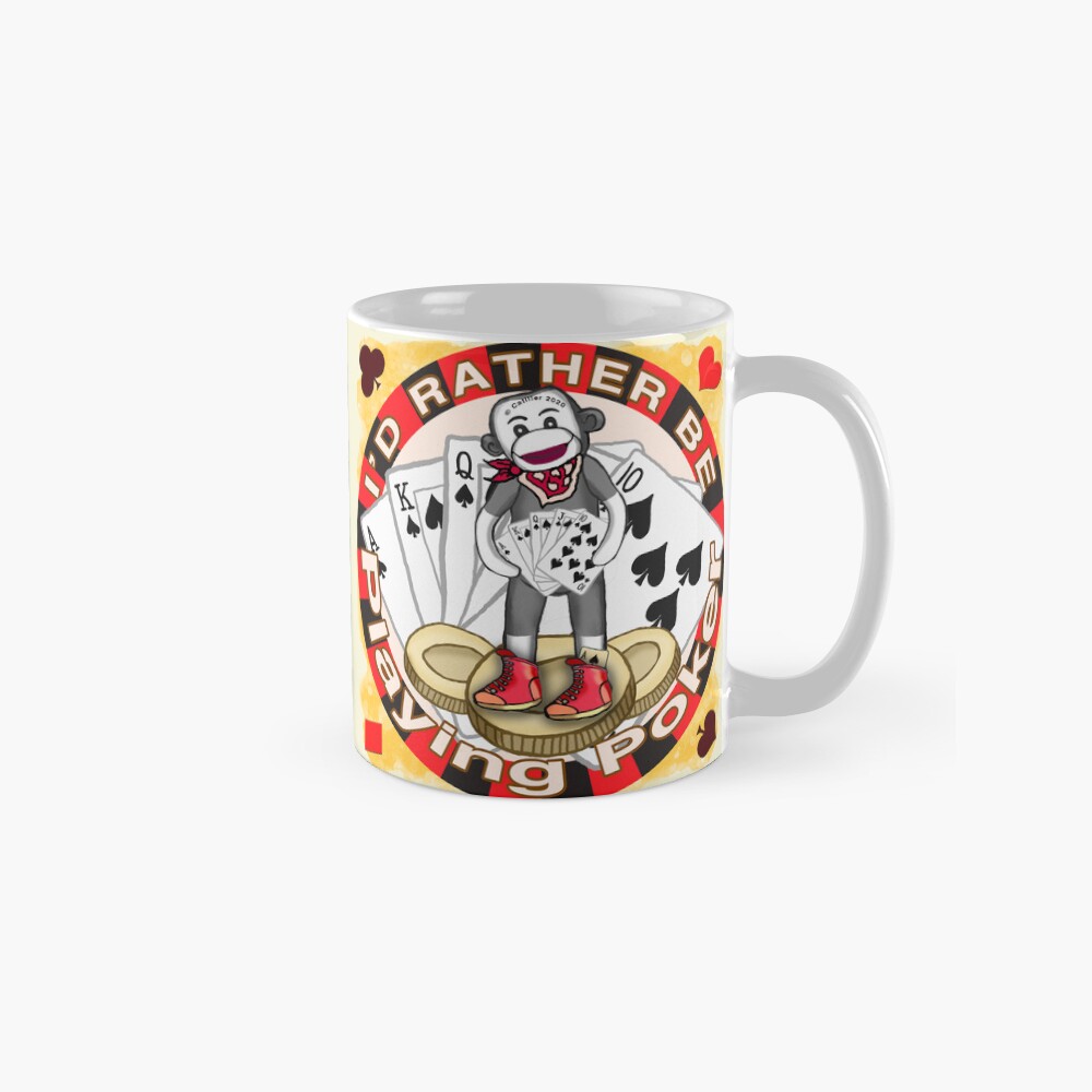 Sock Monkey Poker Mug