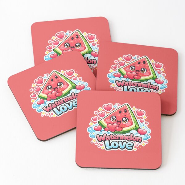 Item preview, Kawaii Love Watermelon – Cute Cartoon Watermelon | Cute Fruit Love Design designed and sold by apanoracar.