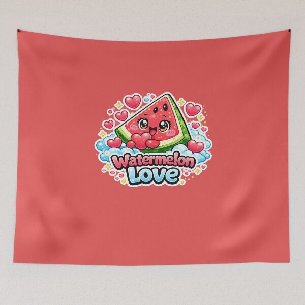 Item preview, Kawaii Love Watermelon – Cute Cartoon Watermelon | Cute Fruit Love Design designed and sold by apanoracar.