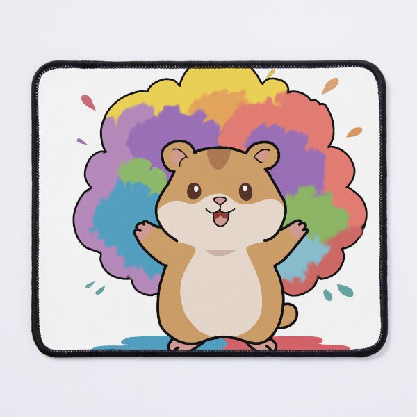 Item preview, Happy Holi Hamster-Cute Color Splash Kawaii Festival Sticker designed and sold by pn_terest.