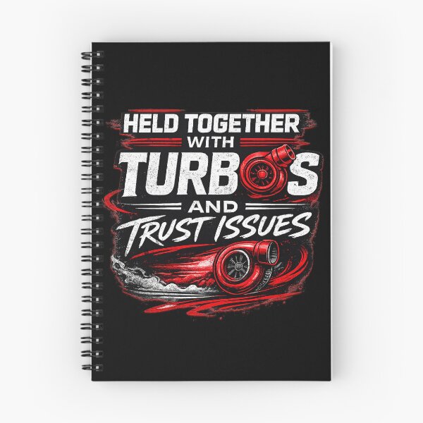 Item preview, Held Together With Turbos And Trust Issues Funny Turbo Car Drag Racing Gearhead Humor designed and sold by CarantinedChaos.