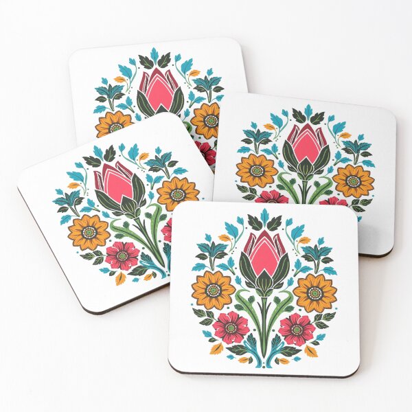 Item preview, Łowicz Rebirth | Slavic Folk Wycinanki Flower Bud | Colorful Spring Design designed and sold by YvkafromPoland.