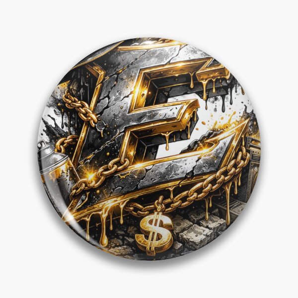Item preview, Hip Hop Gold Chain Letter E Graffiti designed and sold by NOVR.