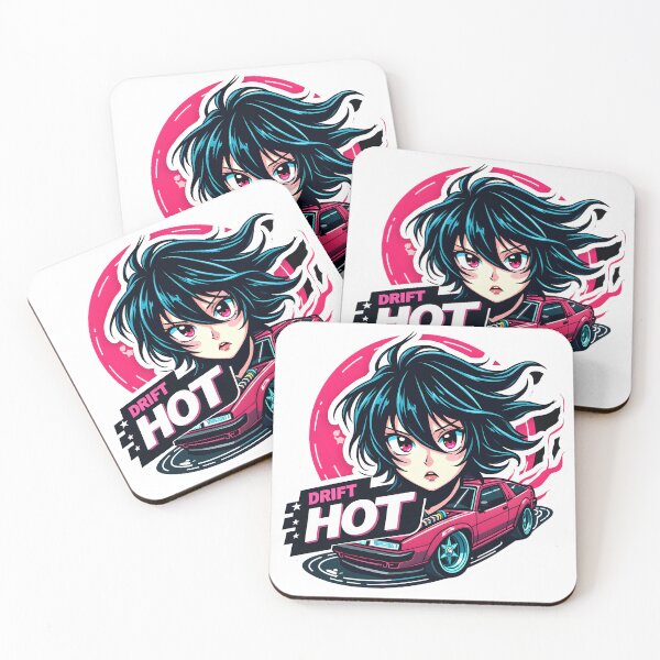 Item preview, Drift Hot — Neon JDM Anime Car Sticker designed and sold by Creative-RE.