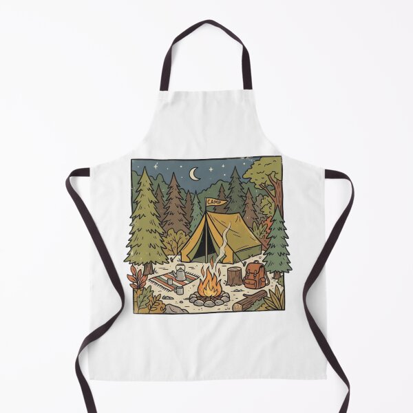 Item preview, Vintage 70s Camping Tent Illustration designed and sold by urbinet.
