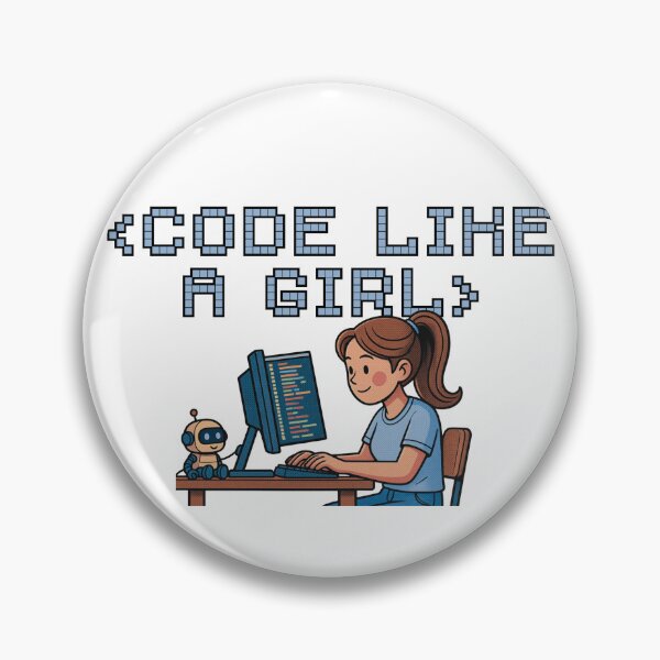 Item preview, Code Like a Girl - Women in STEM Coding Programmer designed and sold by Silver Realm Studio.