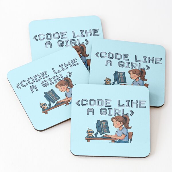 Item preview, Code Like a Girl - Women in STEM Coding Programmer designed and sold by Silver Realm Studio.