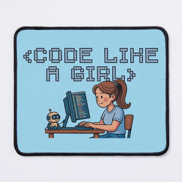 Item preview, Code Like a Girl - Women in STEM Coding Programmer designed and sold by Silver Realm Studio.
