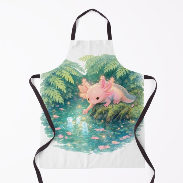 Item preview, Magical Axolotl & Water Spirits - Enchanted Watercolor Art designed and sold by Art-Selling.