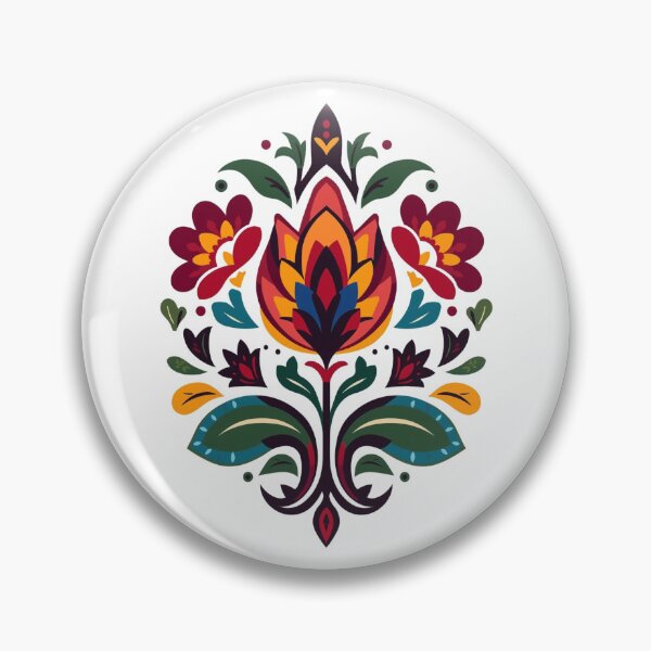 Item preview, Łowicz Rebirth | Slavic Folk Wycinanki Flower Bud | Colorful Spring Design designed and sold by YvkafromPoland.