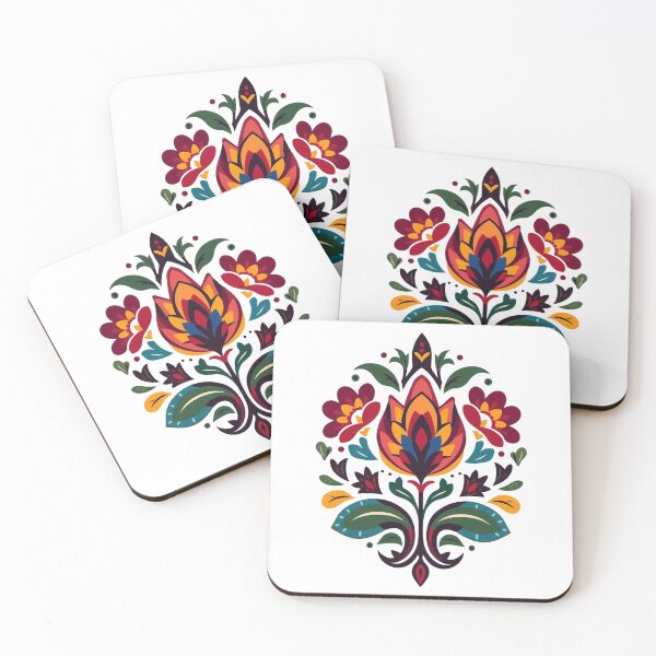 Item preview, Łowicz Rebirth | Slavic Folk Wycinanki Flower Bud | Colorful Spring Design designed and sold by YvkafromPoland.