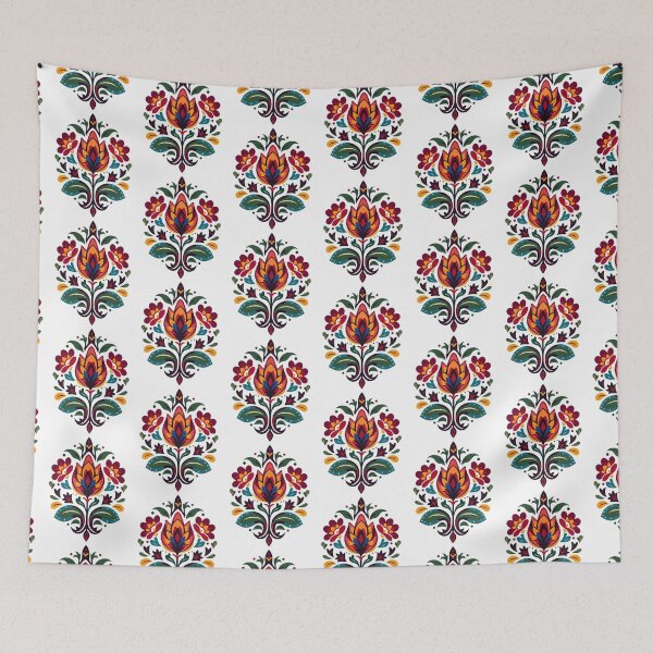 Item preview, Łowicz Rebirth | Slavic Folk Wycinanki Flower Bud | Colorful Spring Design designed and sold by YvkafromPoland.