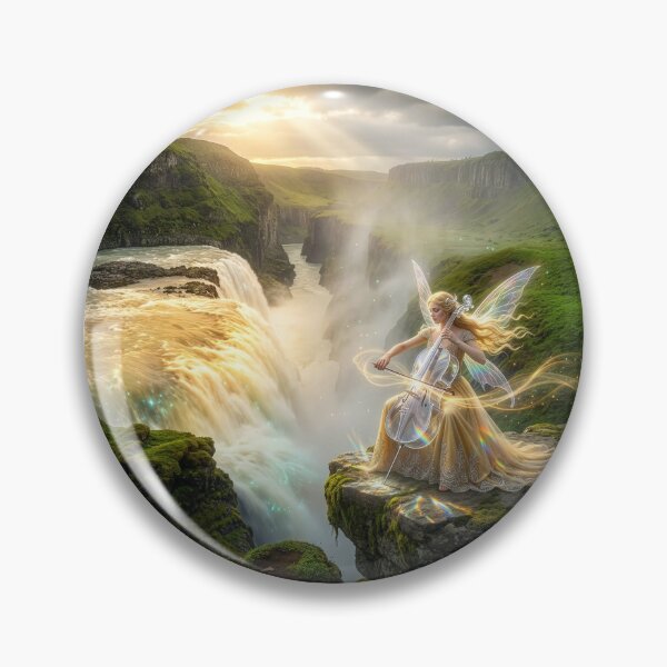Item preview, Fairy Plays Her Cello by a Raging Waterfall designed and sold by Tridentulus.