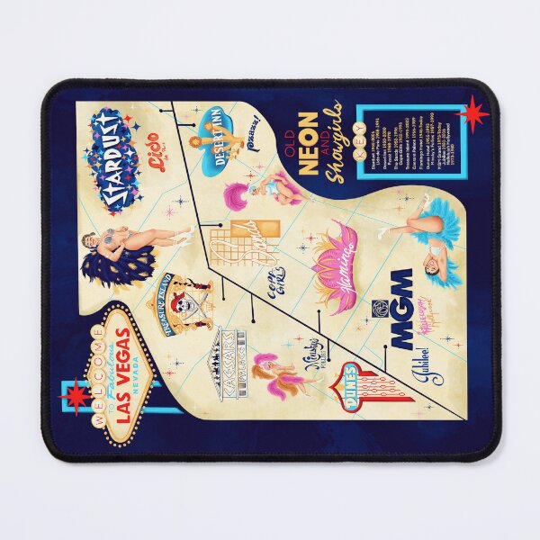 Item preview, Las Vegas Map: Old Neon & Showgirls designed and sold by Aiyana R Designs.