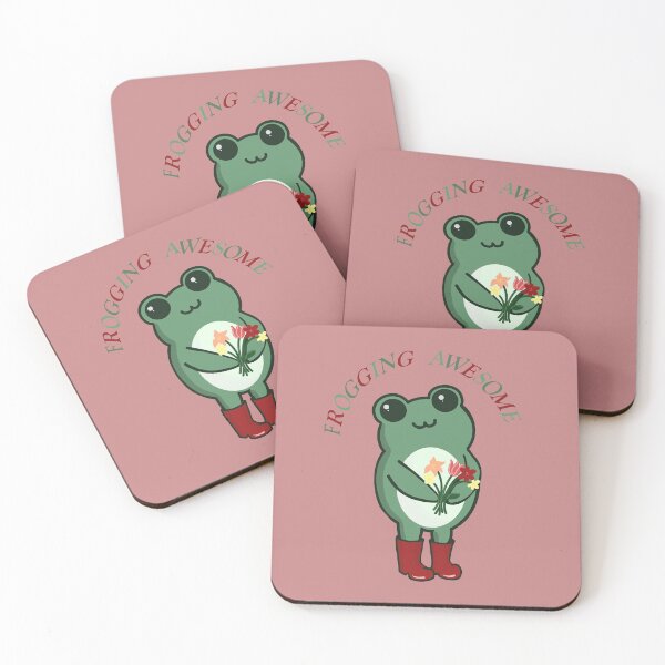 Item preview, Frogging Awesome – Cute frog with flowers & red rubber boots designed and sold by marlenamyr.