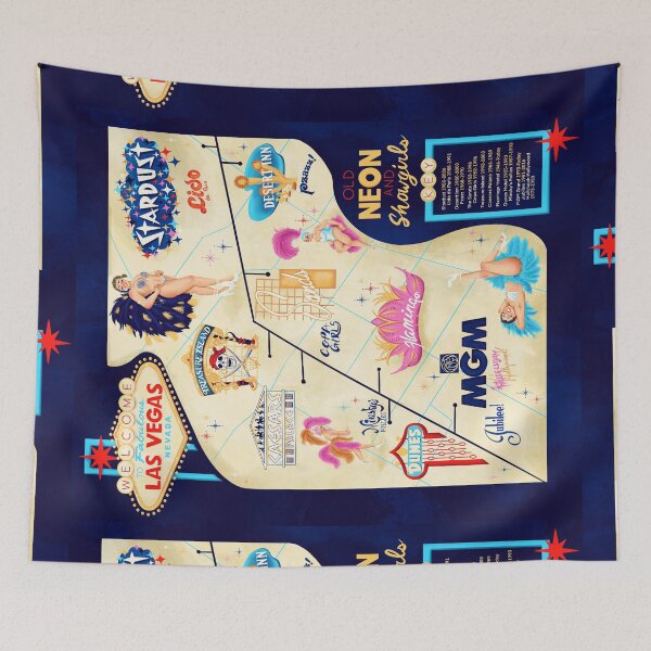 Item preview, Las Vegas Map: Old Neon & Showgirls designed and sold by Aiyana R Designs.