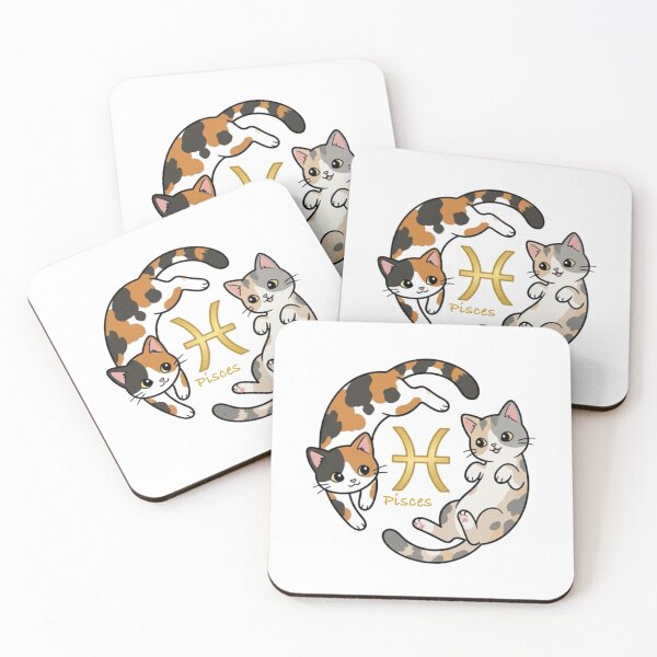 Item preview, ♓ Pisces - The Yoga Cat designed and sold by ToieStore.