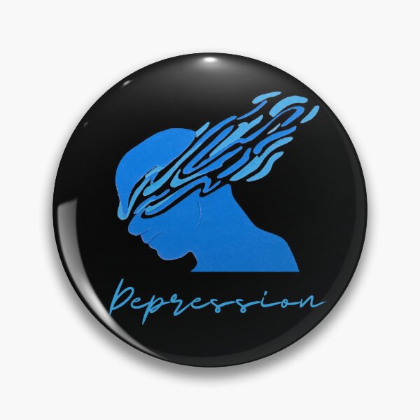 Item preview, Depression Vintage boho art design blue emotional designed and sold by NK Design Lab.