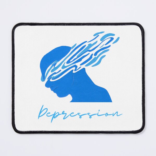 Item preview, Depression Vintage boho art design blue emotional designed and sold by NK Design Lab.